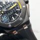 Perfect Replica Audemars Piguet Royal Oak Offshore Diver 3120 Watch Black & Yellow Dial (4)_th.jpg